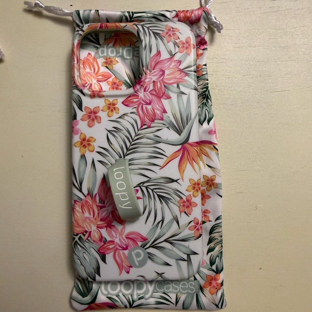 Loopy Case Tropical Floral Phone Case - Pink and Green